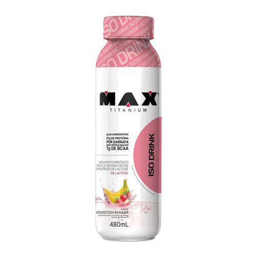 Max Titanium Iso Drink 480ml Morango C/ Banana