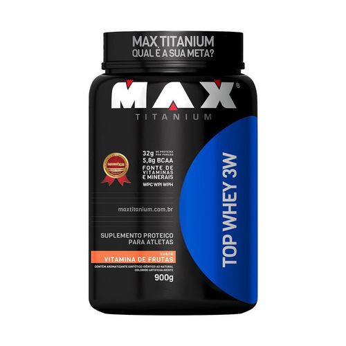 Max Titanium Top Whey 3w 900g Vitamina de Frutas