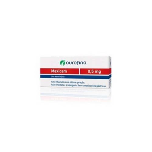 Maxicam - 0,5 Mg - 10 Comprimidos - Ouro Fino