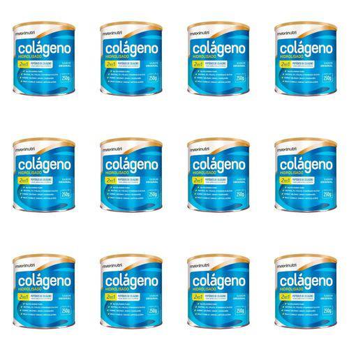 Maxinutri Colágeno Hidrolisado 2em4 Natural 250g (kit C/12)