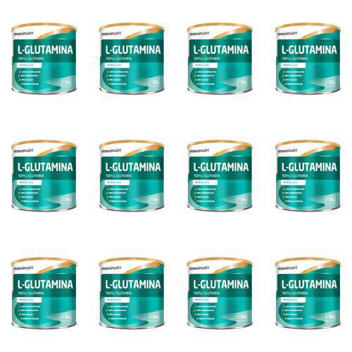 Maxinutri L- Glutamina Pura 300g (kit C/12)