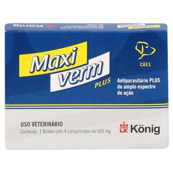 Maxiverm Plus König C/ 4 Comprimidos de 660mg