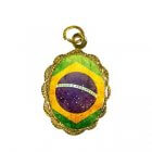 Medalha de Alumínio Bandeira Brasil - Modelo 2 | SJO Artigos Religiosos