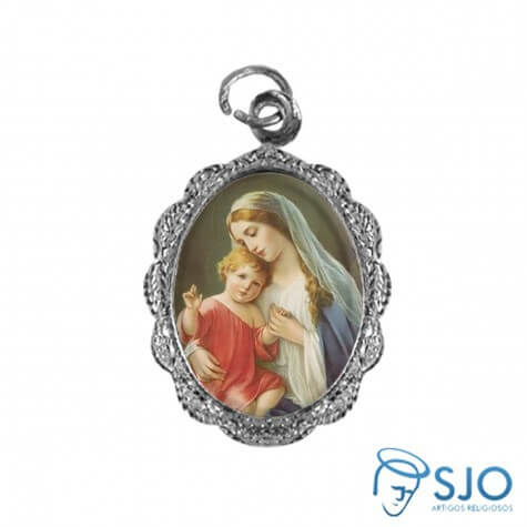 Medalha de Alumínio - Nossa Senhora do Amparo - Mod. 02 | SJO Artigos Religiosos