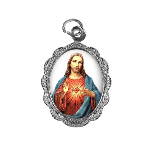 Medalha de Alumínio - Sagrado Coração de Jesus - Mod. 01 | SJO Artigos Religiosos
