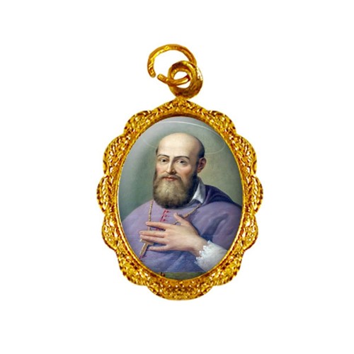 Medalha de Alumínio - São Francisco de Sales - Mod. 02 | SJO Artigos Religiosos
