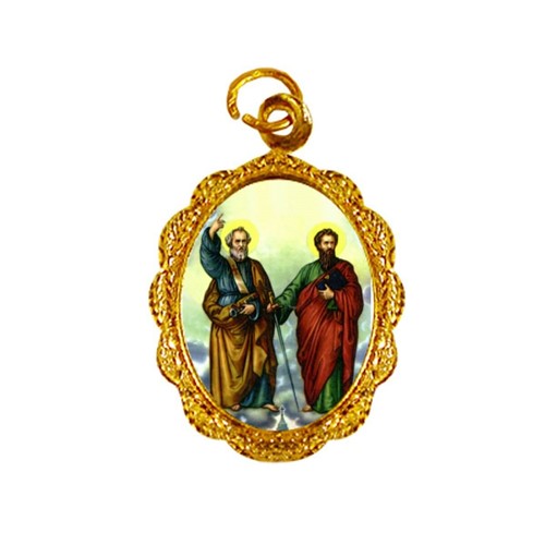 Medalha de Alumínio - São Pedro e São Paulo | SJO Artigos Religiosos