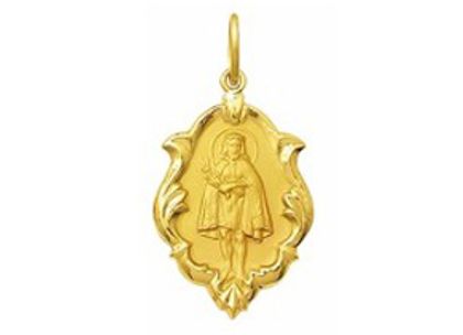 Medalha de Jesus de Pirapora Ornato 1,5cm Ouro Amarelo