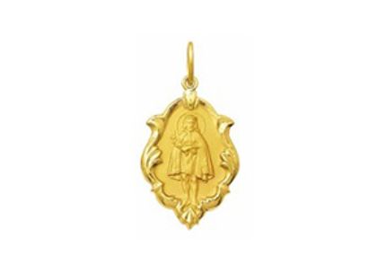 Medalha de Jesus de Pirapora Ornato 1cm Ornato Ouro Amarelo
