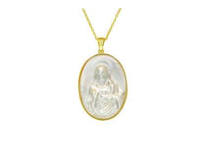 Medalha de Madre Pérola Sagrado Coração de Jesus