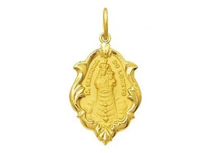 Medalha de Nossa Senhora do Loreto Ornato 1,5cm Ouro Amarelo