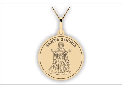 Medalha de Santa Sophia Ouro Amarelo