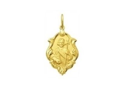 Medalha de São Judas Tadeu Ornato 1,0cm Ouro Amarelo