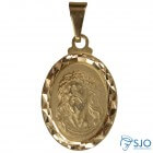 Medalha Oval Jesus Cristo Folheada a Ouro | SJO Artigos Religiosos