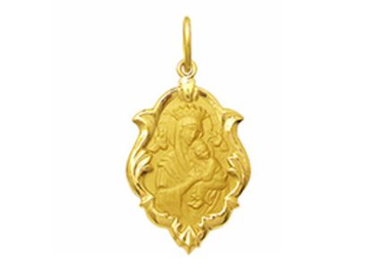 Medalha Perpétuo Socorro 1,5cm Ouro Amarelo