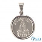 Medalha Redonda de Inox de Nossa Senhora de Fátima | SJO Artigos Religiosos