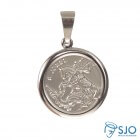 Medalha Redonda de Inox de São Jorge | SJO Artigos Religiosos