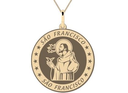 Medalha São Francisco 2cm Ouro Amarelo