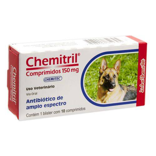 Medicamento Chemitril para Cães e Gatos - 10 Comprimidos - 150mg