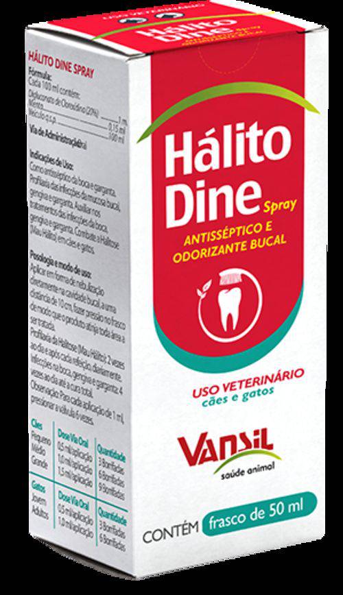 Medicamento para Halito Saudavel Paracachorroe Gatos Halito Dine - 50 Ml -