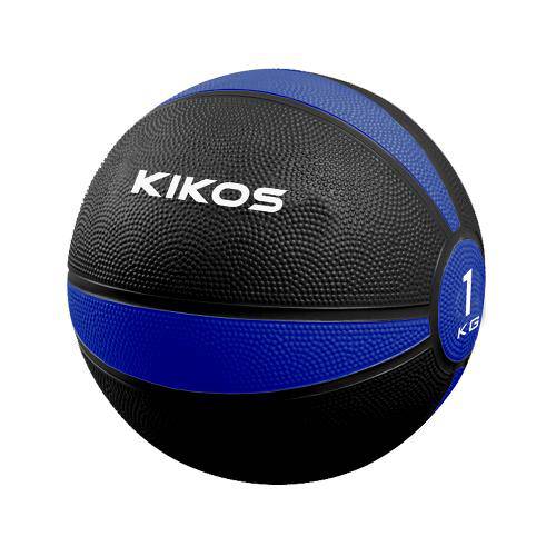 Medicine Ball Kikos 1kg - Preto e Azul