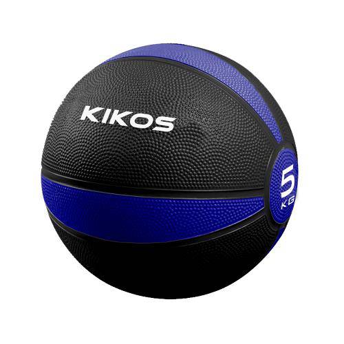 Medicine Ball Kikos 5kg - Preto e Azul