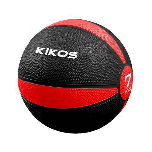 Medicine Ball Kikos 7kg - Preto e Vermelho