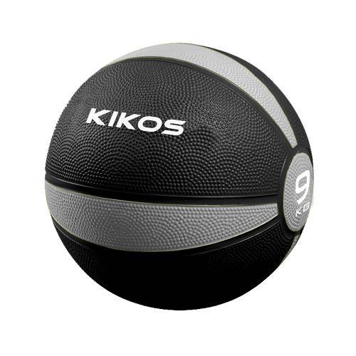 Medicine Ball Kikos 9kg - Preto e Cinza Claro