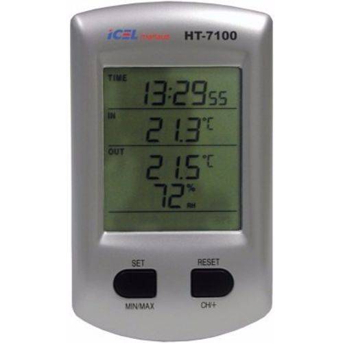 Medidor de Temperatura Icel Ht-7100 Sem Fio Sensor Remoto
