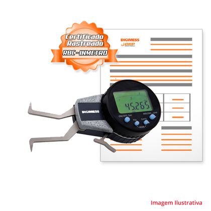 Medidor Interno com Relógio Digital 20-30mm - Digimess Produto com Certificado de Calibração RBC