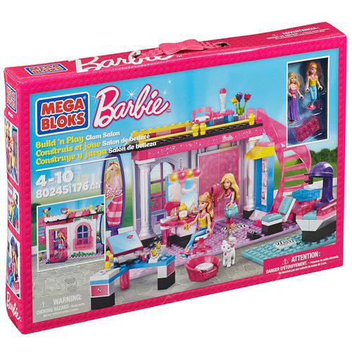 Mega Bloks Barbie 176pcs - Build Style - Glam Salon