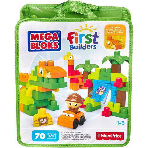 Mega Bloks First Builders Dinossauro de Construção - Mattel