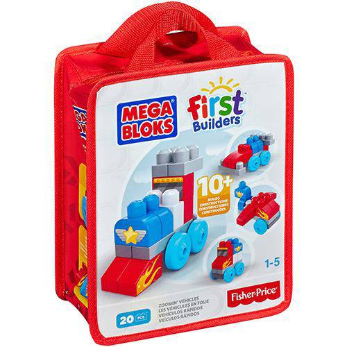 Mega Bloks First Builders Sacola 20 Peças Veículos CNH09 - Mattel