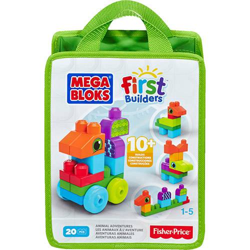 Mega Bloks First Builders Sacola Animais 20 Peças - Mattel