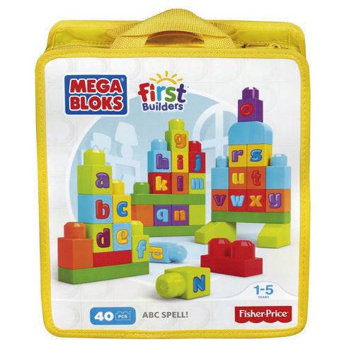 Mega Bloks - First Builders - Sacola com 40 Peças - Abc - Mattel