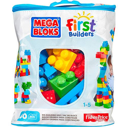 Mega Bloks First Builders Sacola Números 60 Peças - Mattel