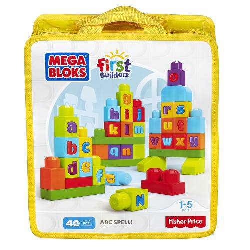 Mega Bloks - Sacola Blocos Abc 40 Peças - Fisher Price