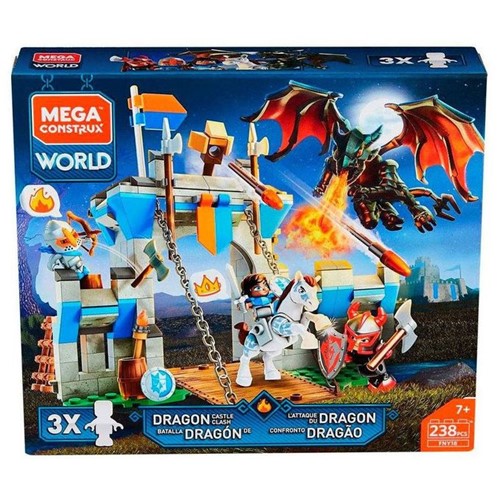 Mega Construx - Confronto do Castelo do Dragão Fny18 - Mattel - MATTEL