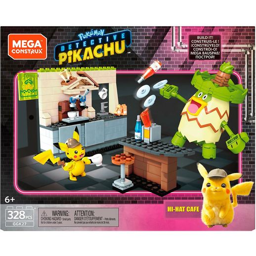 Mega Construx Pokemon Detetive Pikachu Hi-Hat Café - Mattel