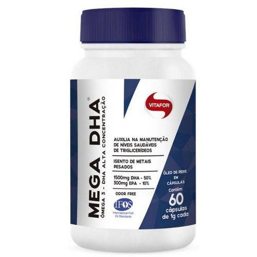 Mega DHA 1000mg - Vitafor - Contém 60 Cápsulas