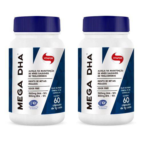 Mega DHA - 2 Un de 60 Cápsulas - Vitafor
