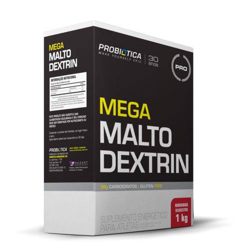 Mega Malto Dextrin - 1000g - Probiótica - Sabor Morango