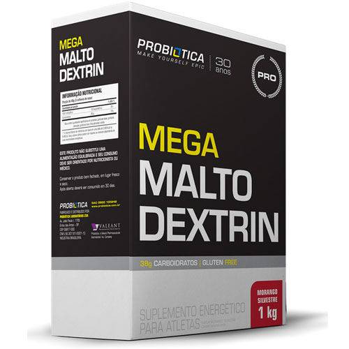 Mega Maltodextrin Maltodextrina Probiótica Morango Silvestre 1k