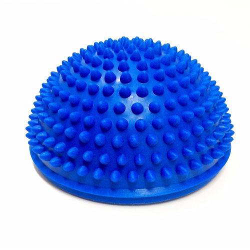 Meia Bola de Equilibrio Pequena com 16 Cm Texturizada Azul Liveup