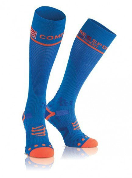 Meia de Compressão Compressport Full Socks - Azul FSV2115080. FSV2115080