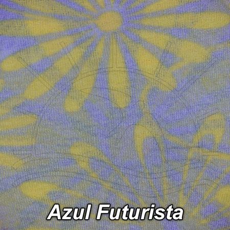 Meia de Seda Lisa Estilizada para Artesanato Azul Futurista