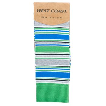 Meia West Coast Ventura Multi Stripe Verde/Multicolor Tamanho 39-43