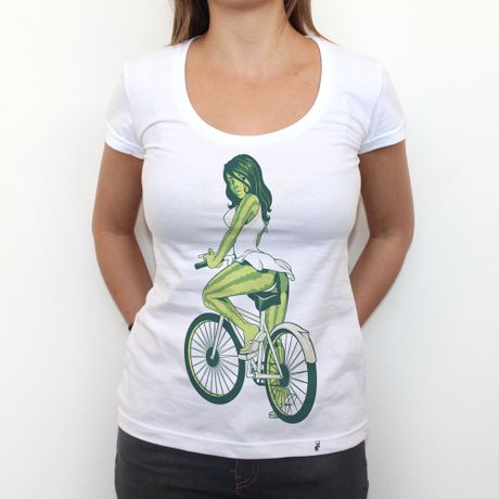 Melancia de Bike - Camiseta Clássica Feminina
