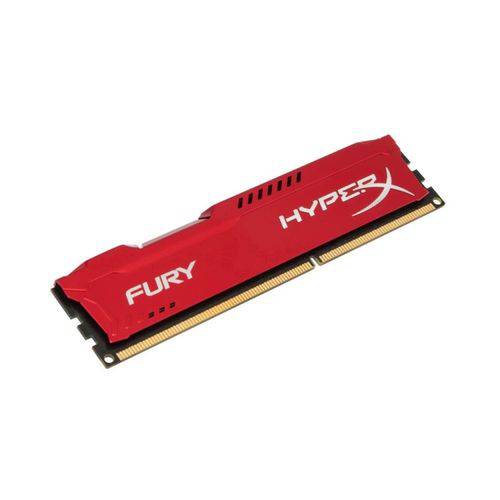 Memória 8GB Kingston DDR3 1600MHz CL10 HyperX Fury-HX316C10FR/8-Vermelho
