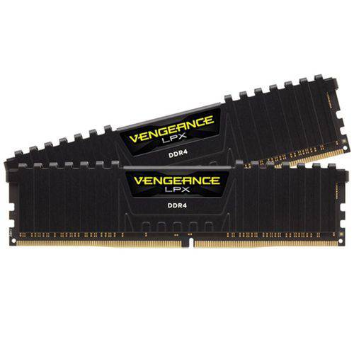 Memória DDR4 - 16GB (2x 8GB) / 2.400MHz - Corsair Vengeance LPX Ryzen Black - CMK16GX4M2Z2400C16